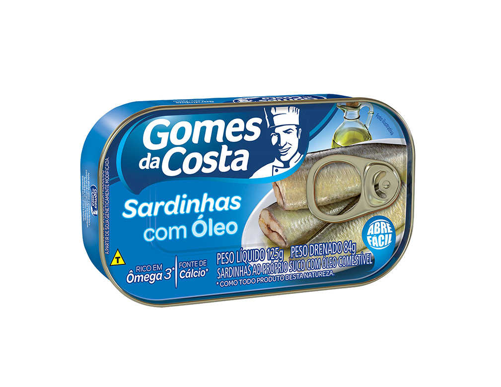 SARDINHAS EM ÓLEO GOMES DA COSTA 125 G 